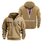 Hoodie Half Zipper Exclusive Logo Gift For Muscle Car Enthusiasts CAR200 - Khaki