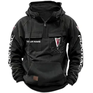 Collectible Vehicle Tactical Quarter Zip Hoodie, Exclusive Logo Hoodie For Car Enthusiasts CAR164 - Black