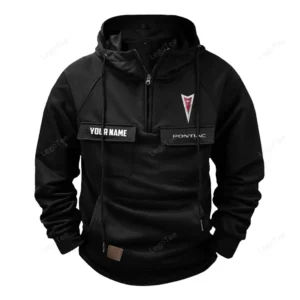 Heritage Auto Tactical Quarter Zip Hoodie, Exclusive Logo Hoodie For Car Enthusiasts CAR109 - Black