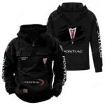 Muscle Car Tactical Quarter Zip Hoodie, Exclusive Logo Hoodie For Car Enthusiasts CAR122 - Black