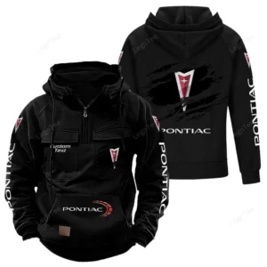 Muscle Car Tactical Quarter Zip Hoodie, Exclusive Logo Hoodie For Car Enthusiasts CAR122 - Black