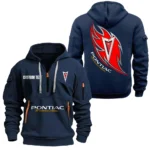 Hoodie Half Zipper Exclusive Logo Gift For Retro Coupe Enthusiasts CAR170 - Navy