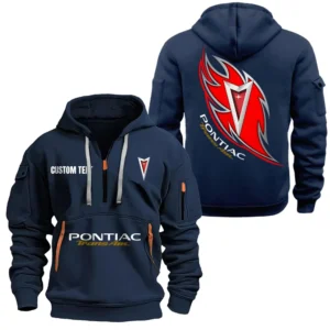 Hoodie Half Zipper Exclusive Logo Gift For Retro Coupe Enthusiasts CAR170 - Navy