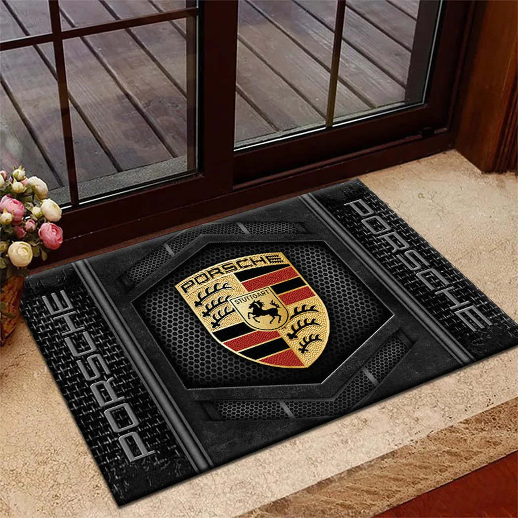 Iconic Sports Vehicle Doormat, Automotive Logo Style Floor Mat CAR135 - Gray
