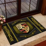 Sports Car Doormat, Durable Auto-Inspired Rug for Garage or Home Entry CAR135 - Yellow