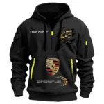 Hoodie Half Zipper Exclusive Logo Gift For Iconic Sports Vehicle Enthusiasts CAR113 - Black