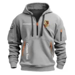 Hoodie Half Zipper Exclusive Logo Gift For Track Day Machine Enthusiasts CAR112 - Gray