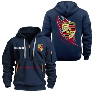 Hoodie Half Zipper Exclusive Logo Gift For Precision Handling Car Enthusiasts CAR170 - Navy