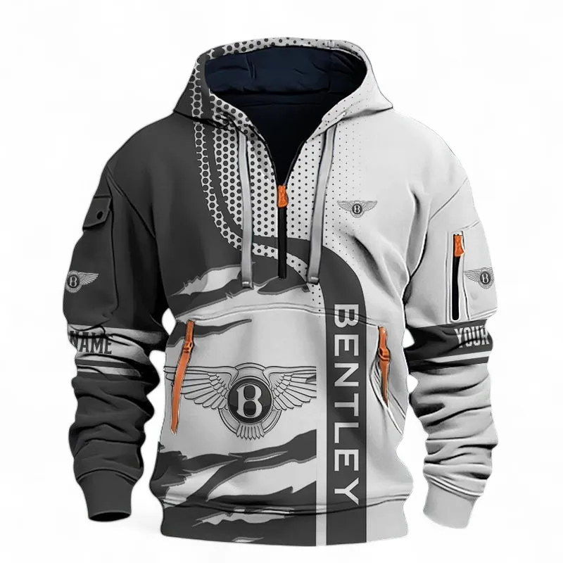 Premium Chauffeur Car Hoodie Half Zip 3D, Street-Ready Casual Hoodie For Car Lovers CAR396 - Black