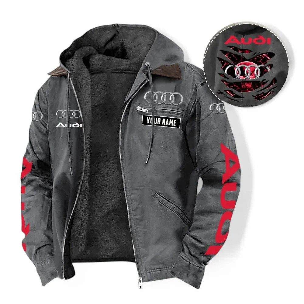 Premium Vehicle Hooded And Flannel Hoodie, Comfortable Daily Hoodie For Car Lovers CAR391 - Gray