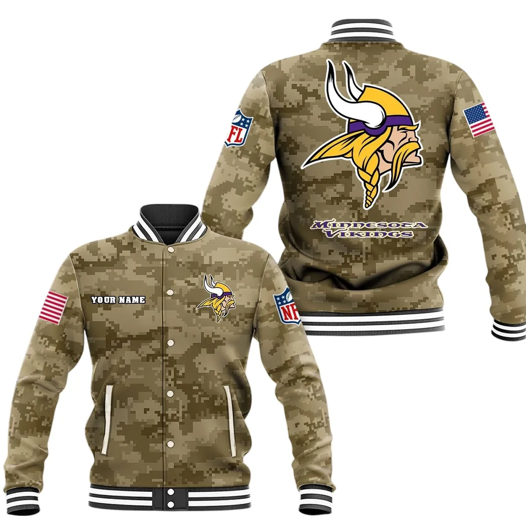 Purple Pride Baseball Jacket, Heritage Baseball Fan Jacket DNFL128 - Brown