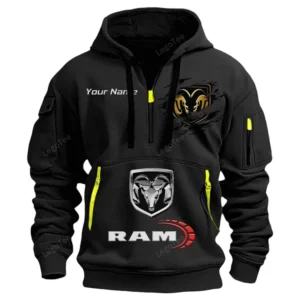 Hoodie Half Zipper Exclusive Logo Gift For Strong Utility Pickup Enthusiasts CAR113 - Black