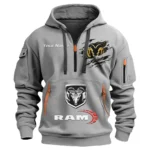 Hoodie Half Zipper Exclusive Logo Gift For Full-Size Pickup Enthusiasts CAR113 - Gray