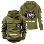 Utility Vehicle Company Tactical Quarter Zip Hoodie, Exclusive Logo Hoodie For Car Enthusiasts CAR122 - Army Green