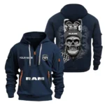 Hoodie Half Zipper Exclusive Logo Gift For Full-Size Pickup Enthusiasts CAR166 - Navy