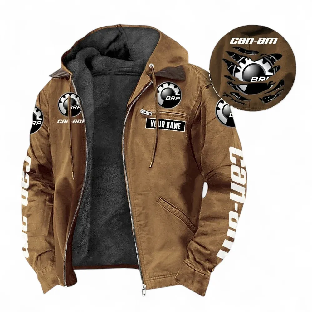 Recreational Quad Hooded And Flannel Hoodie, Casual Comfort Hoodie For Car Lovers CAR391 - Camel