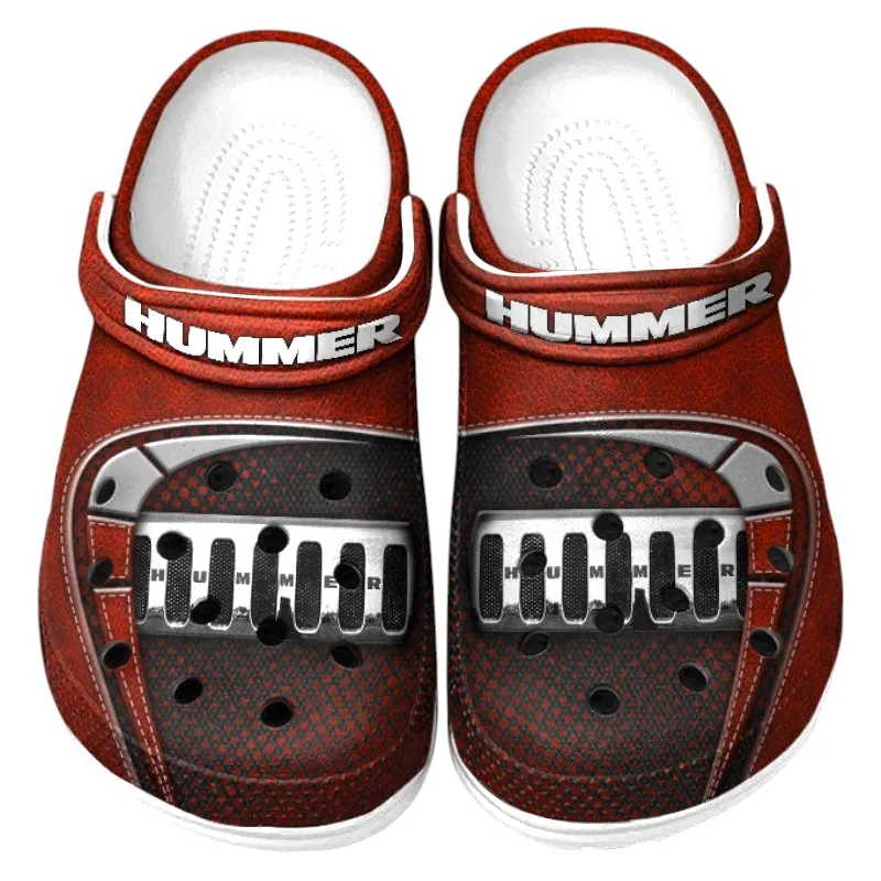 Red Custom Full-Size SUV All Over Print Clog, Car Culture Inspired Footwear Gift for Men and Women CAR177