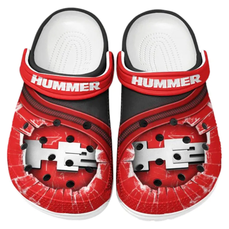 Red Custom Heavy-Duty 4x4 All Over Print Clog, Car Culture Inspired Footwear Gift for Men and Women CAR188