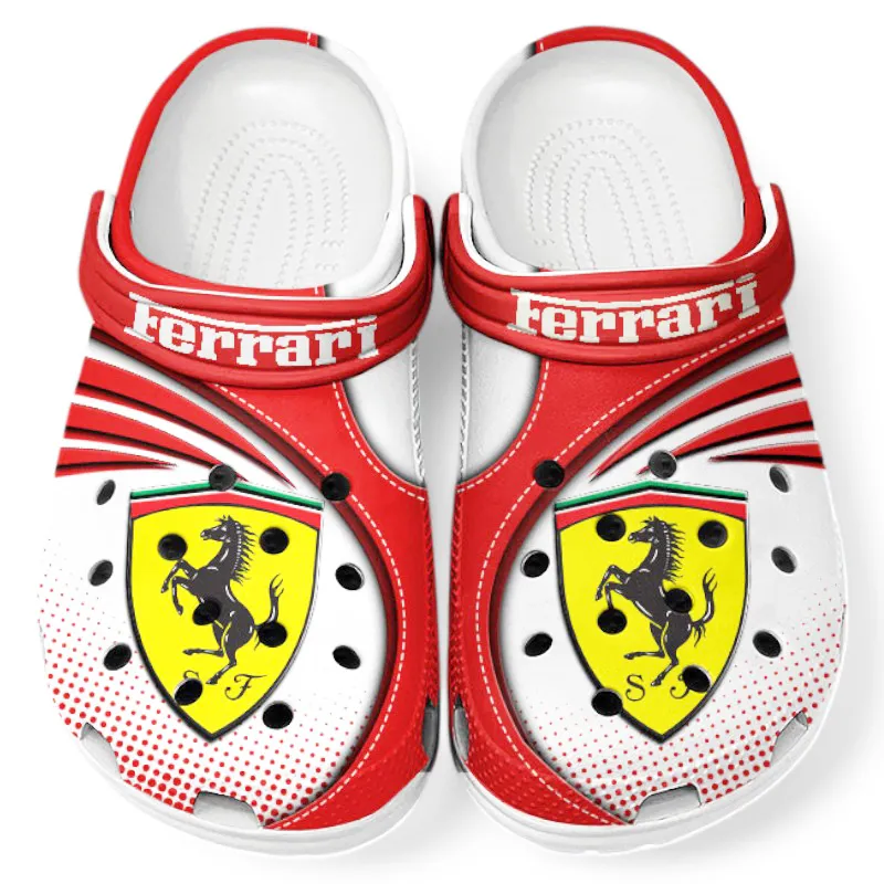Red Custom High-Performance Coupe All Over Print Clog, Car Culture Inspired Footwear Gift for Men and Women CAR181