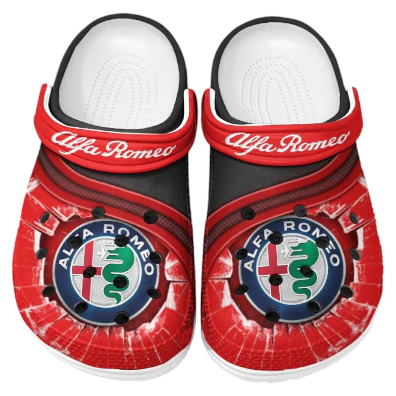 Red Custom Italian Driving Experience All Over Print Clog, Car Culture Inspired Footwear Gift for Men and Women CAR188