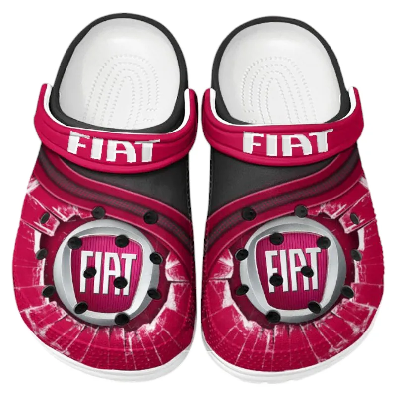Red Custom Small Sedan All Over Print Clog, Car Culture Inspired Footwear Gift for Men and Women CAR188