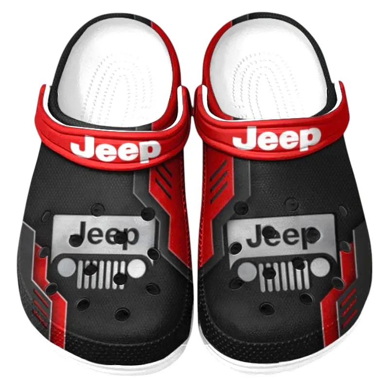 Red Edition Open-Top SUV Company Inspired All Over Print Clog, Perfect Gift Footwear for Automotive Enthusiasts CAR185