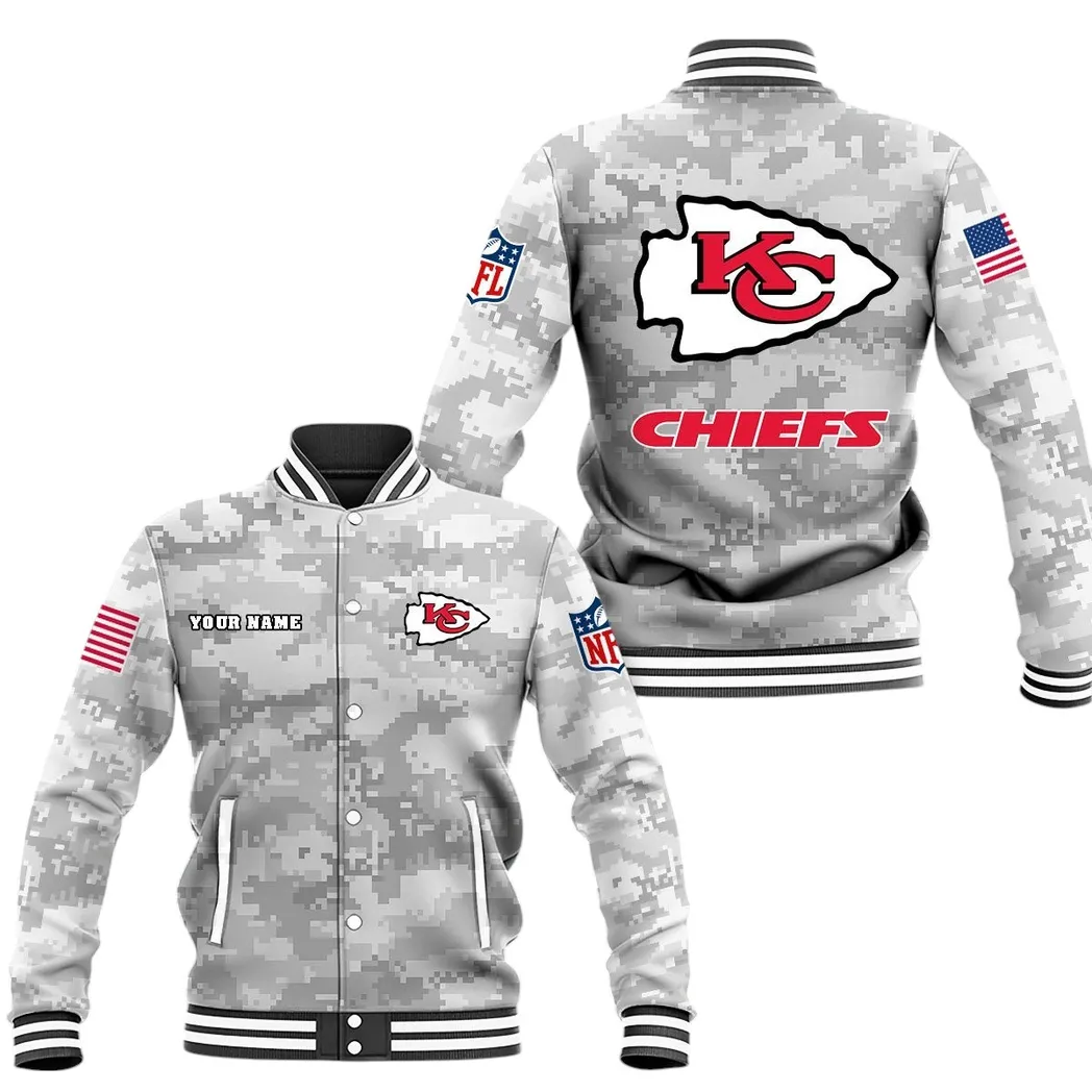 Red Spears Baseball Jacket, Fan-First Varsity Jacket DNFL128 - White