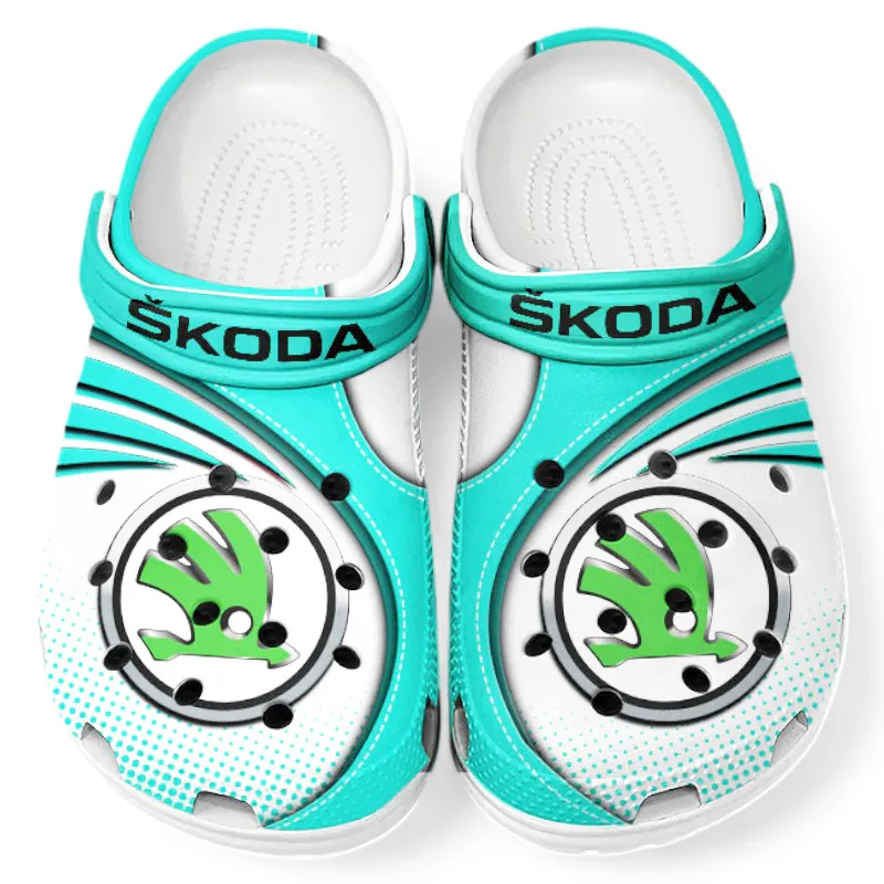 Reliable Vehicle Culture Clog, Stylish All Over Print Lightweight Shoes for Auto Fans and Streetwear Style CAR181 - Cyan