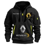 Hoodie Half Zipper Exclusive Logo Gift For Affordable Auto Enthusiasts CAR113 - Black