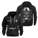 Hoodie Half Zipper Exclusive Logo Gift For European Automobile Enthusiasts CAR166 - Black