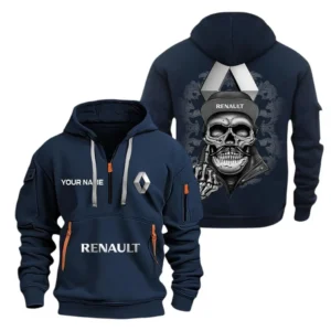 Hoodie Half Zipper Exclusive Logo Gift For Car Enthusiasts CAR166 - Navy