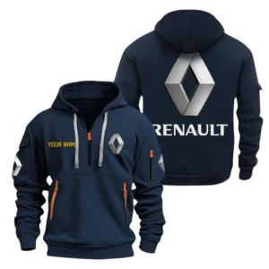 Hoodie Half Zipper Exclusive Logo Gift For Car Enthusiasts CAR200 - Navy