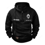 Affordable Auto Tactical Quarter Zip Hoodie, Exclusive Logo Hoodie For Car Enthusiasts CAR109 - Black