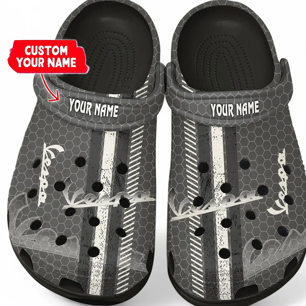 Retro Ride Culture Clog, Stylish All Over Print Lightweight Shoes for Auto Fans and Streetwear Style CAR820 - Black