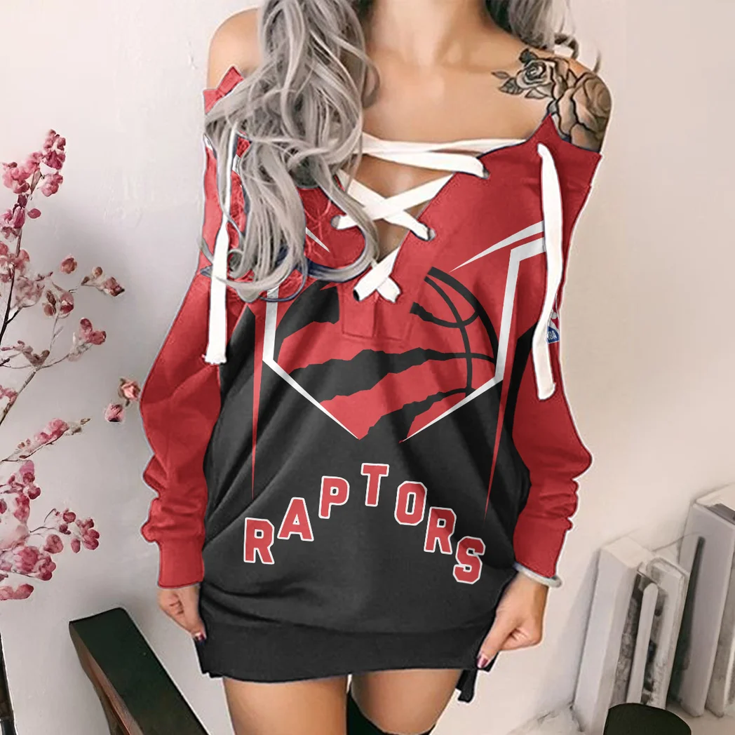 Rising Court Fans Lace-Up Sweatshirt For Women, Everyday Fan Hoodie Dress HVN1279