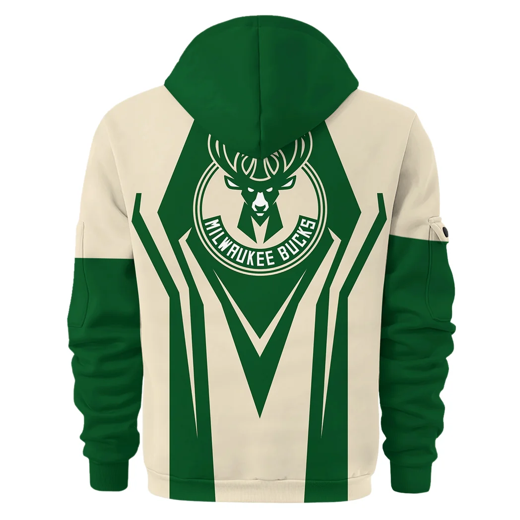 Rising Hoop Crew Hoodie Half Zip 3D, All-Season Fan Half-Zip Hoodie HVN1274 - Image 3