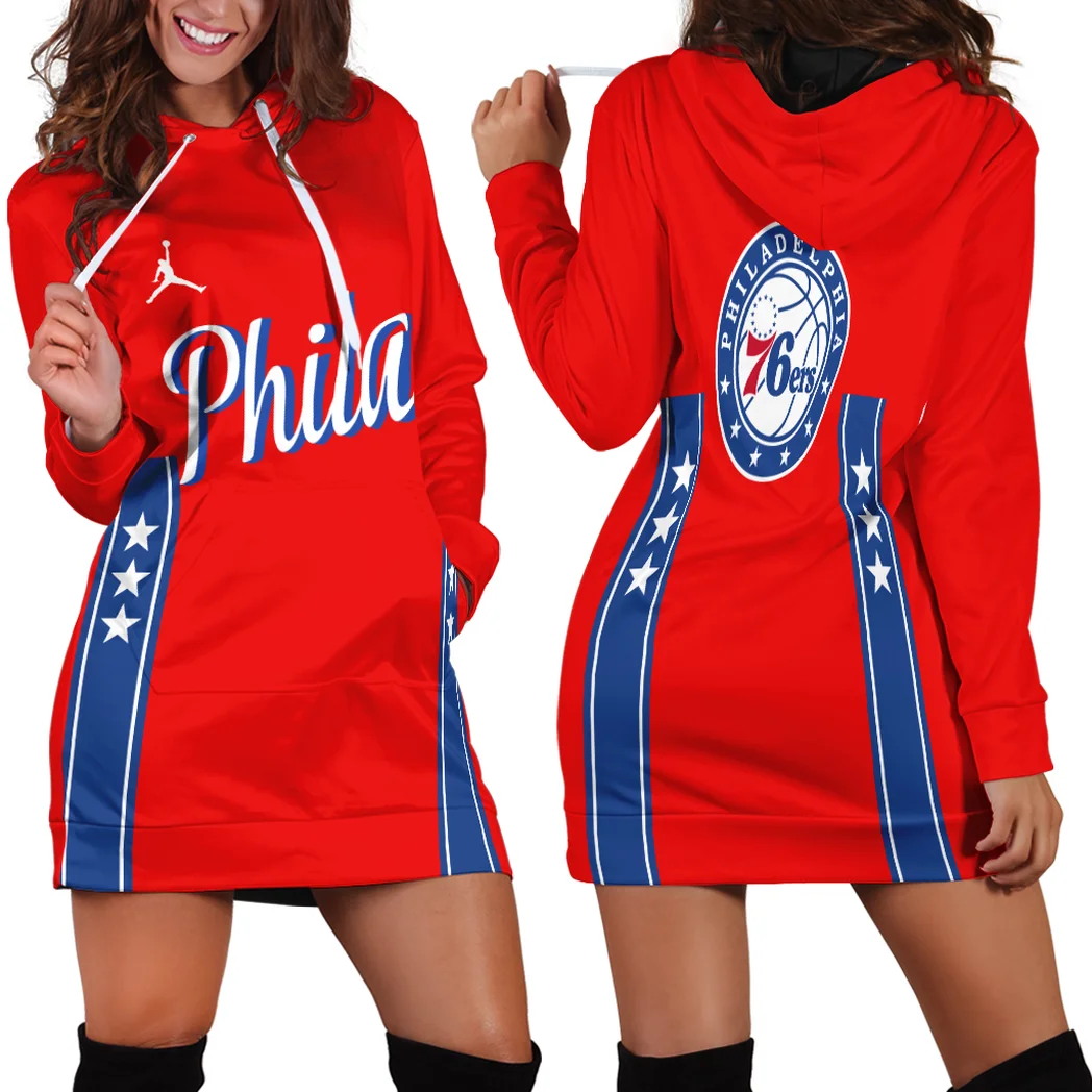 Rising Hoop Squad Hoodie Dress For Women, Sporty Women's Hoodie Dress HVN1277