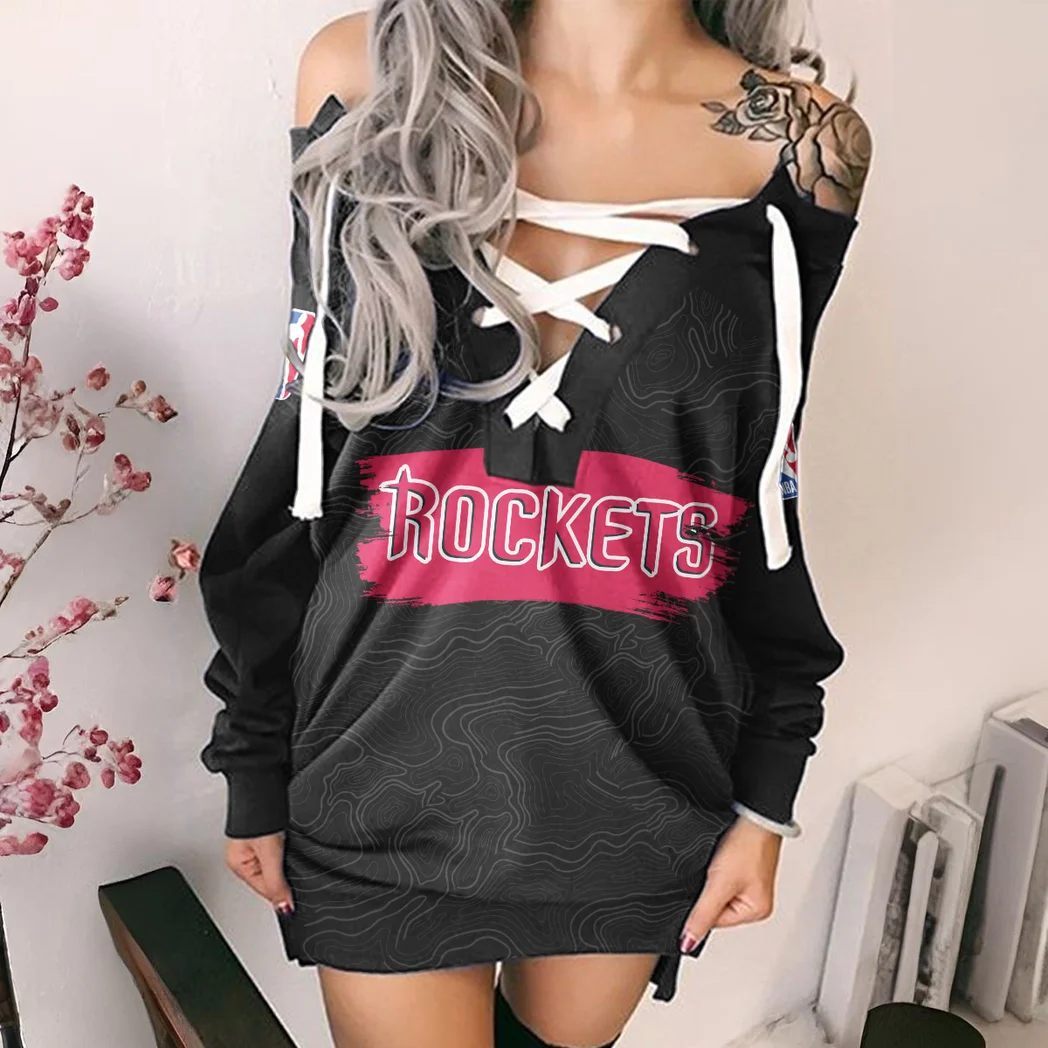 Rising Sport Spirit Lace-Up Sweatshirt For Women, Modern Lace-Up Jumper HVN1276