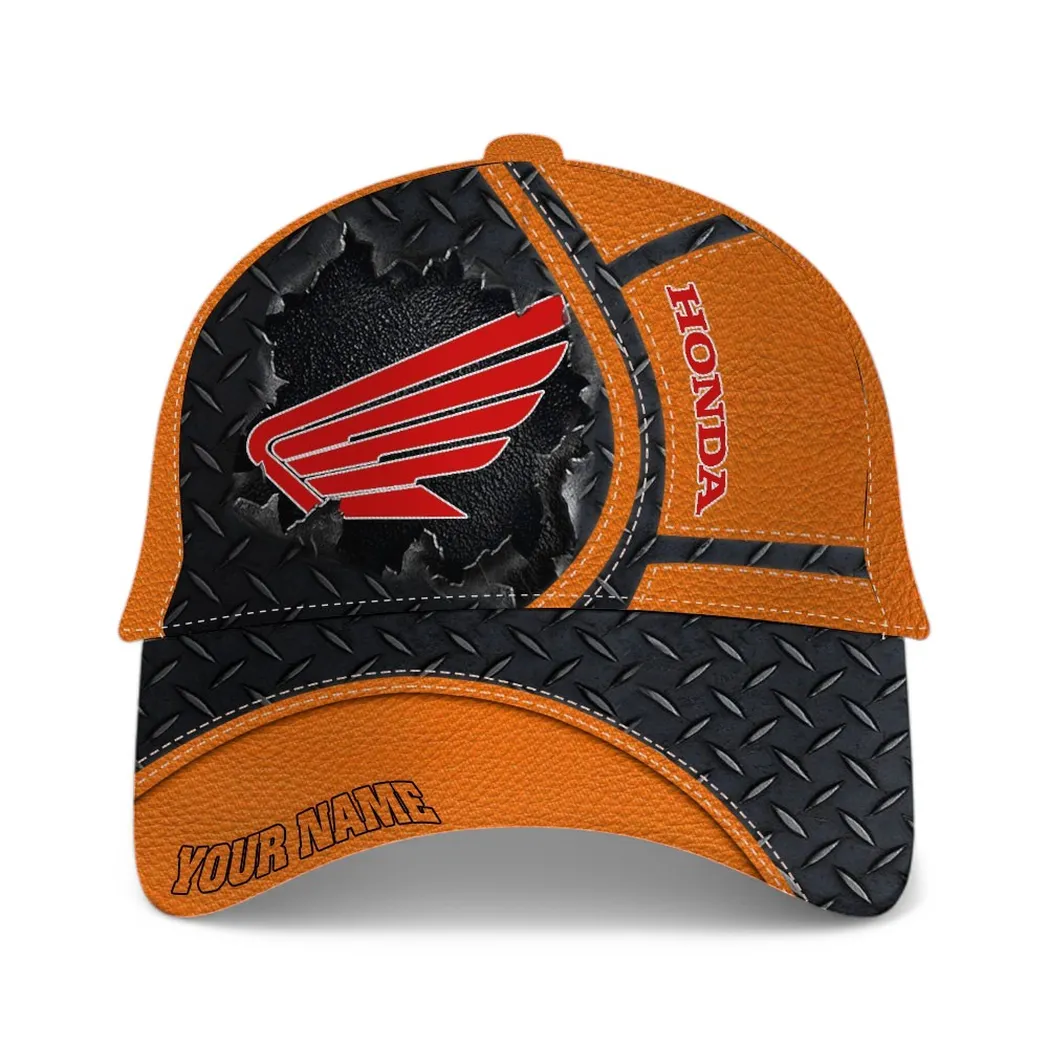 Road Bike Classic Cap, Petrolhead Baseball Cap For Auto Enthusiasts CAR490 - Orange