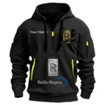 Hoodie Half Zipper Exclusive Logo Gift For Car Luxury Performance Enthusiasts CAR113 - Black