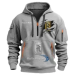 Hoodie Half Zipper Exclusive Logo Gift For High-End Auto Sport Enthusiasts CAR113 - Gray