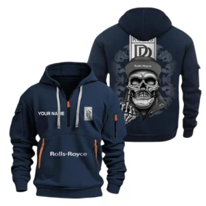 Hoodie Half Zipper Exclusive Logo Gift For Executive Car Enthusiasts CAR166 - Navy