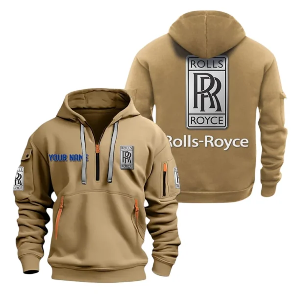 Auto Classic GT Hoodie Half Zipper, All Over Print Hoodie Gift For Auto Classic GT Enthusiasts CAR200 - Khaki