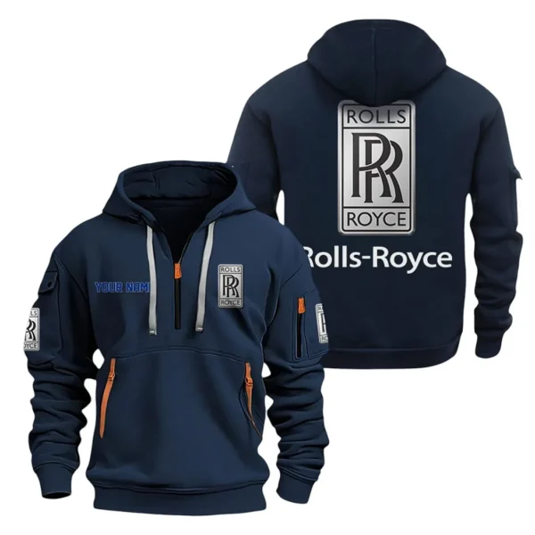 Hoodie Half Zipper Exclusive Logo Gift For Sports Car Enthusiasts CAR200 - Navy