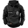 Bespoke Sedan Tactical Quarter Zip Hoodie, Exclusive Logo Hoodie For Car Enthusiasts CAR164 - Black