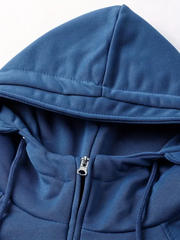 Luxury Performance Auto Tactical Quarter Zip Hoodie, Exclusive Logo Hoodie For Car Enthusiasts CAR164 - Dark Blue - Image 2