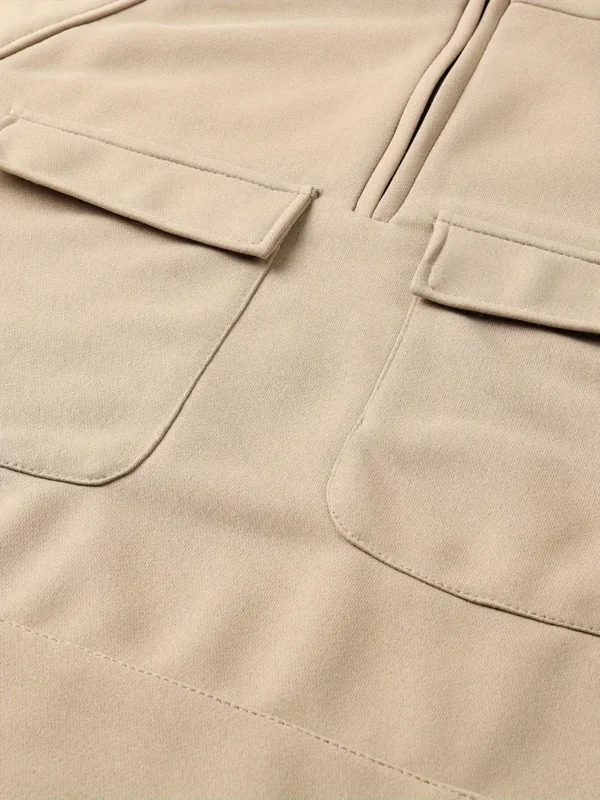 Elite Touring Vehicle Tactical Quarter Zip Hoodie, Exclusive Logo Hoodie For Car Enthusiasts CAR164 - Khaki - Image 5