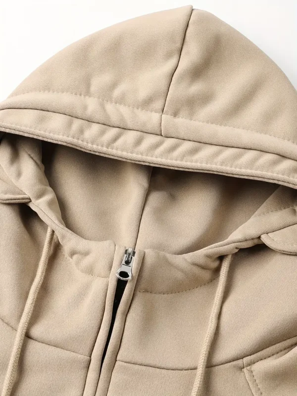 Elite Touring Vehicle Tactical Quarter Zip Hoodie, Exclusive Logo Hoodie For Car Enthusiasts CAR164 - Khaki - Image 2