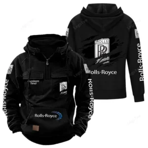 Prestige Sedan Tactical Quarter Zip Hoodie, Exclusive Logo Hoodie For Car Enthusiasts CAR122 - Black