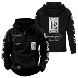Exotic Luxury Ride Tactical Quarter Zip Hoodie, Exclusive Logo Hoodie For Car Enthusiasts CAR960 - Black